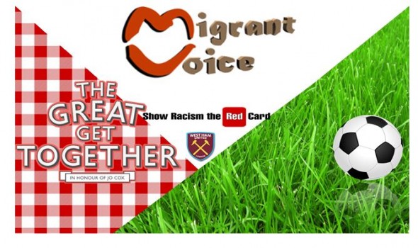  Migrant Voice - Our friendly football match with West Ham & Show Racism the Red Card London 18 June 2017