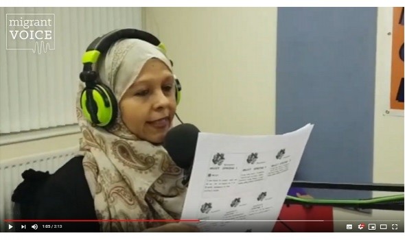  Migrant Voice - MV member shares her poetry on Birmingham local radio