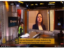  Migrant Voice - MV Director speaks live on Al Jazeera about students campaign