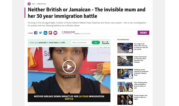  Migrant Voice - Birmingham Live interviews MV member about her struggle to be British