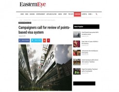  Migrant Voice - MV speaks to Eastern Eye about a potential points-based immigration system