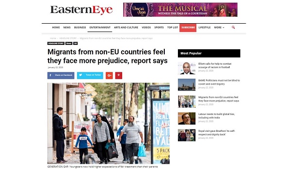  Migrant Voice - MV responds to new report on discrimination against migrants