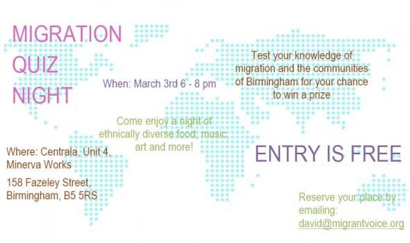  Migrant Voice - 'Migration Quiz night - Birmingham