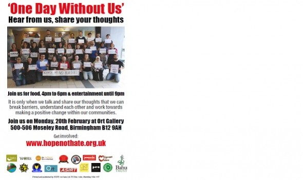  Migrant Voice - Birmingham event February 20th 4-9pm