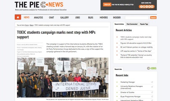  Migrant Voice - PIE News reports on Parliament demo