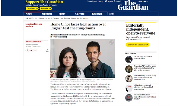  Migrant Voice - Amelia Gentleman writes about another student facing injustice