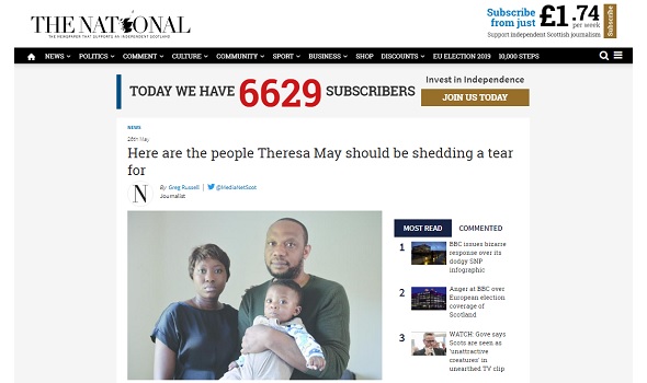  Migrant Voice - Comment from MV Director in The National article about Theresa May