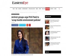  Migrant Voice - MV Director speaks to Eastern Eye about new Home Secretary