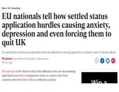  Migrant Voice - Coverage of MV report on EU Settlement Scheme
