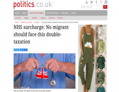  Migrant Voice - MV op-ed on NHS surcharge