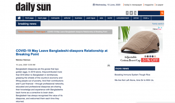  Migrant Voice - Member writes op-ed for major Bangladesh newspaper