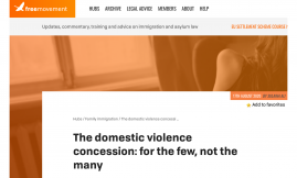  Migrant Voice - Member's story published on Free Movement for article about Domestic Abuse Bill