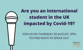  Migrant Voice - Meeting for international students in the UK impacted by Covid-19