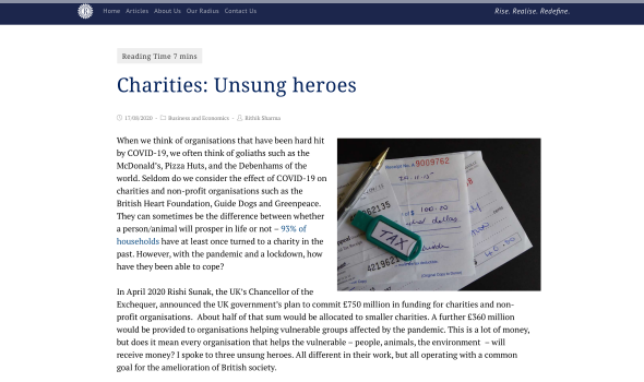 Migrant Voice - European news website writes about the impact of Covid-19 on charities including MV