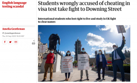  Migrant Voice - Coverage of students' open letter and Westminster demonstration in 100+ news outlets