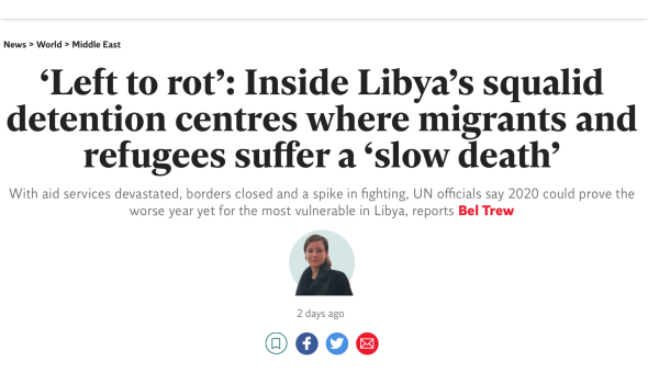  Migrant Voice - MV facilitates report in Independent about migrants trapped in horrendous conditions in Libya