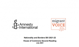  Migrant Voice - Migrant Voice and Amnesty International release Borders Bill briefing