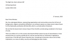  Migrant Voice - Letter: Remove Clause 9 of the Borders Bill