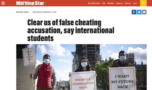  Migrant Voice - Morning Star covers BBC Newsnight investigation into TOEIC injustice