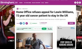 Migrant Voice - MV member Lewin Williams loses appeal, reported in Birmingham Mail