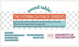  Migrant Voice - Round table: The Externalisation of Borders, with the University of Westminster