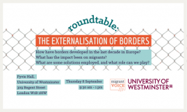  Migrant Voice - Round table: The Externalisation of Borders, with the University of Westminster
