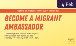  Migrant Voice - West Midlands Migrant Ambassadors programme 2023