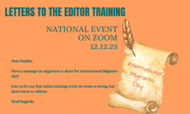  Migrant Voice - National Letters to the Editor training