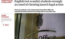  Migrant Voice - Guardian article covers the English test scandal