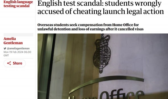  Migrant Voice - Guardian article covers the English test scandal