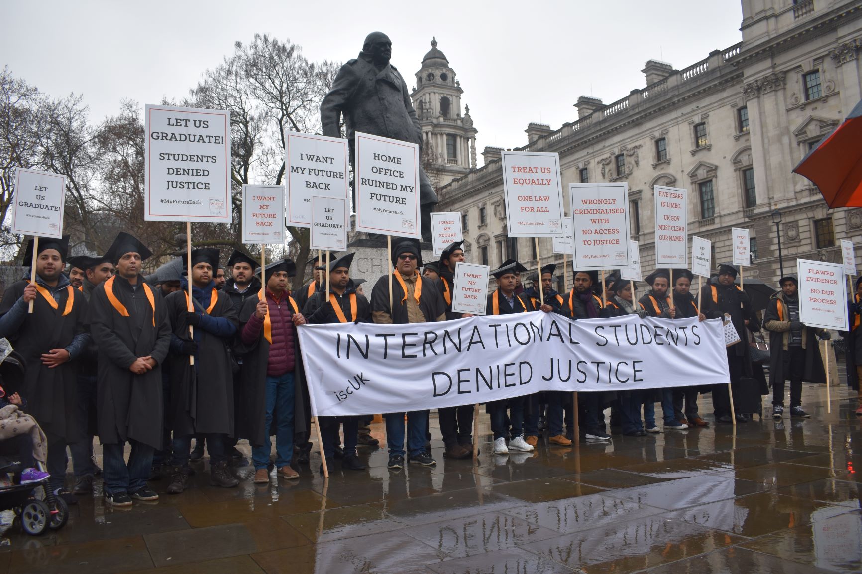 five years in limbo international students go to westminster to call for justice