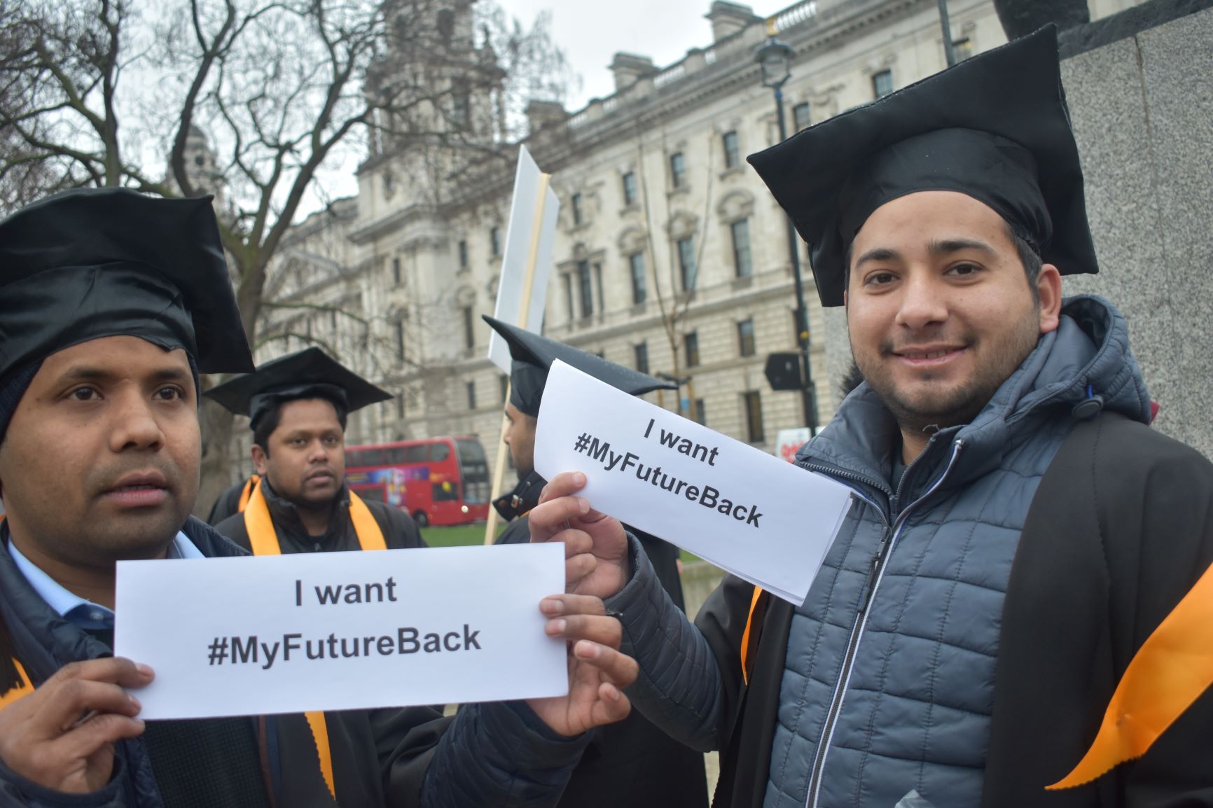 five years in limbo international students go to westminster to call for justice