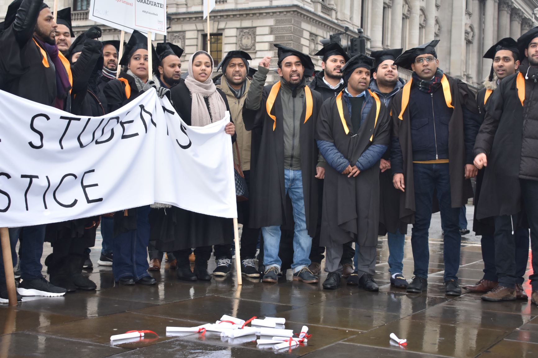 five years in limbo international students go to westminster to call for justice