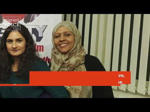 shirin shares her bilingual poetry on local radio in birmingham