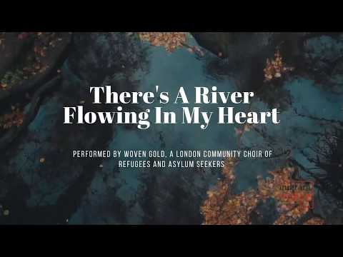 theres a river flowing in my heart  woven gold